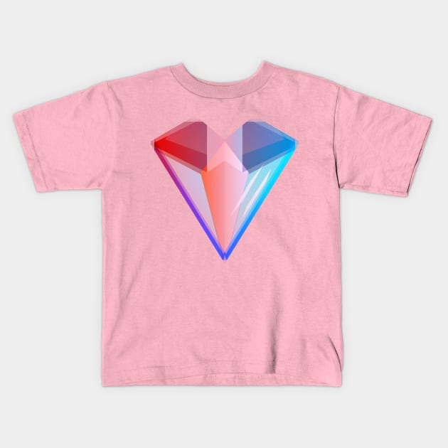 Gem Heart Kids T-Shirt by obsidianhoax